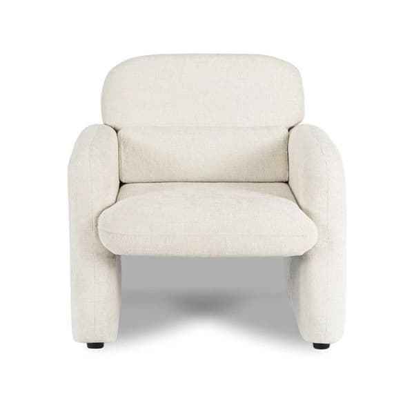 Kankainen lounge-tuoli "Cozmo" - 78 x 79 x 77 cm - Kermainen Grädde