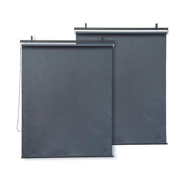 Set med 2 utdragbara pergolastänger - 124 x 225 cm - Antracitgrå Grå