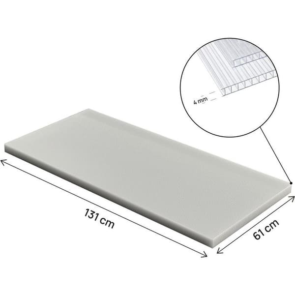 Sæt af 10 polycarbonatpaneler 4 mm "Michigan" 7,9 m2