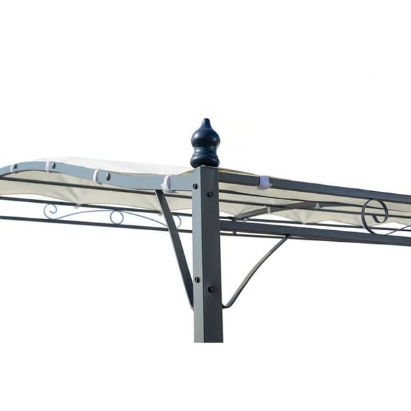 Skråpergola i metall - 3 x 2,5 m - Beige beige