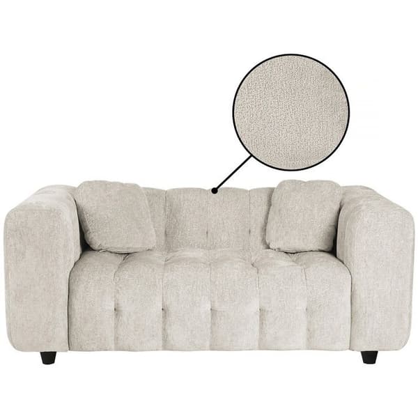 Rät soffa i chenilletyg "Vendome" - 2 platser - Beige beige