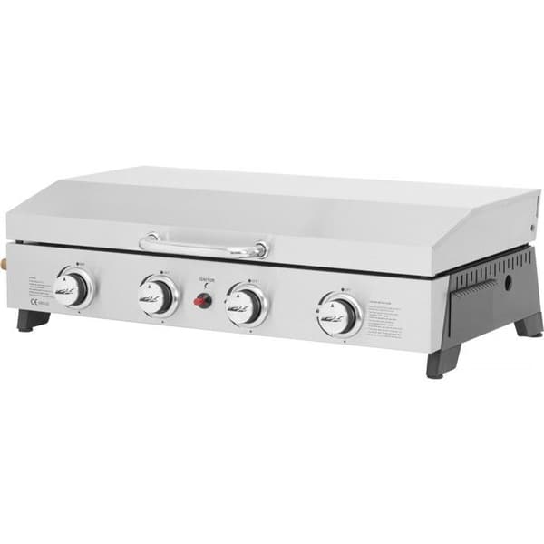 Gasträff med 4 brännare och lock "Fasto" - 10 kw - Grå