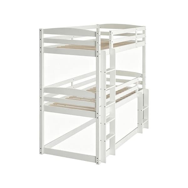 Seng i træ med køjeseng "Sephora" - 90 x 190 cm - Hvid Vit