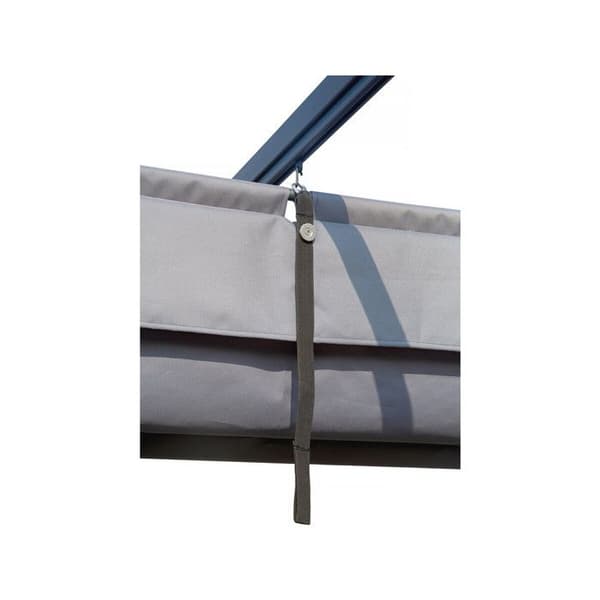 Metallpergola med infällbart tak - 3 x 4 m - Grå antracit