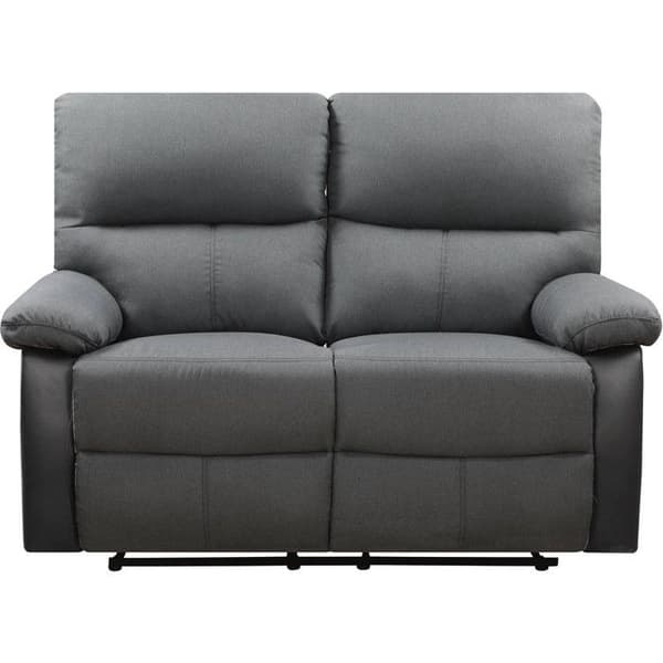 Relax sofa "Lincoln" - 147 x 89 x 103 cm - 2 pladser - Sort / Mørkegrå Svart/Mörkgrå