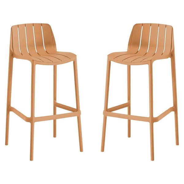 Sæt med 2 stabelbare havestole "Vaena" - Orange