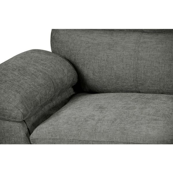 Fast stofsofa "Dallas" - 210 X 88 X 90 cm - 3 pladser - Grå Grå