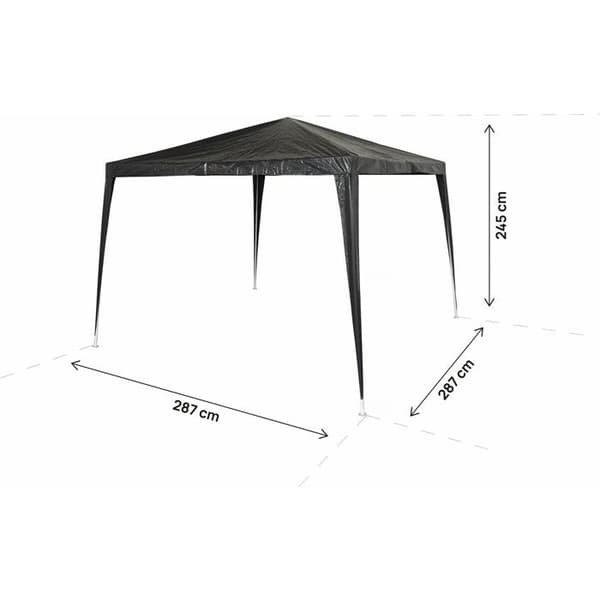 Havepavillon "Natacha 3" - 3 x 3 m - Grå