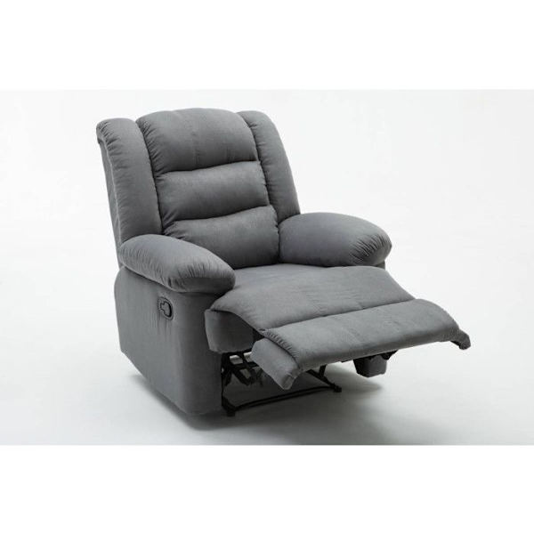 Relax stol "Buckingham" - 85 x 93 x 100 cm - Lys grå Grå