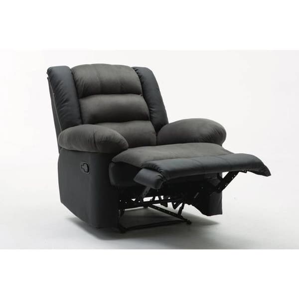 Relax stol "Buckingham" - 85 x 93 x 100 cm - Sort / Mørkegrå svart