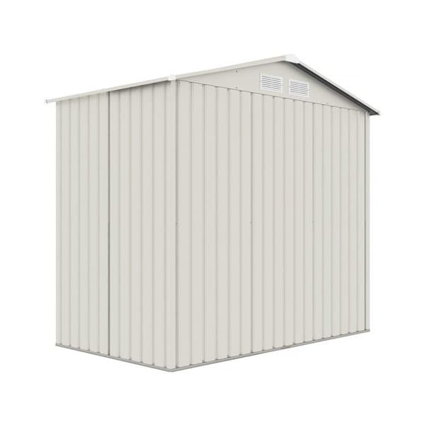 Metal havehus "Nebraska" - 2,71m² med tagrende beige