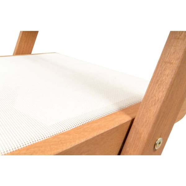 Set om 2 vikbara stolar i exotiskt trä "Seoul" - Lönn - Beige beige