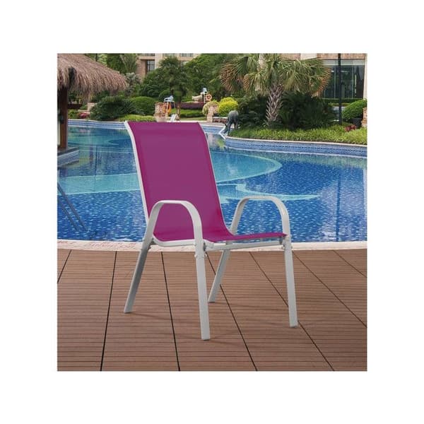 Trädgårdsstol Textilène "Cordoba" - Phoenix - Rosa - 4-pack Ros