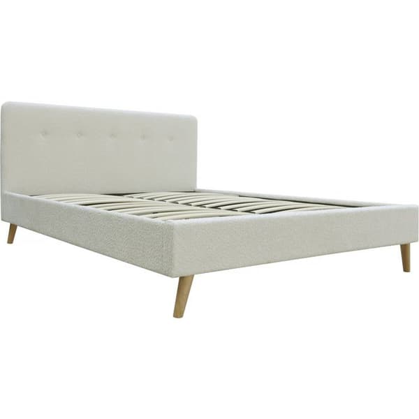Linned boucle "Nemo" - 140 x 190 cm - Creme Grädde
