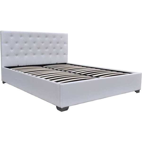 Dobbelt seng med opbevaring "Tino" - 160 × 200 cm - Hvid Vit