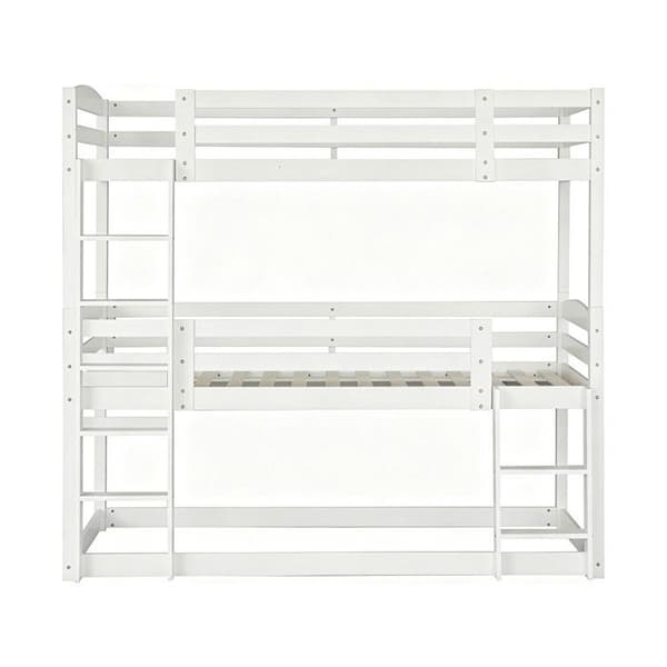 Överslaf - Sephora - 3 sovplatser - 90 x 190 cm - Vit trä Vit