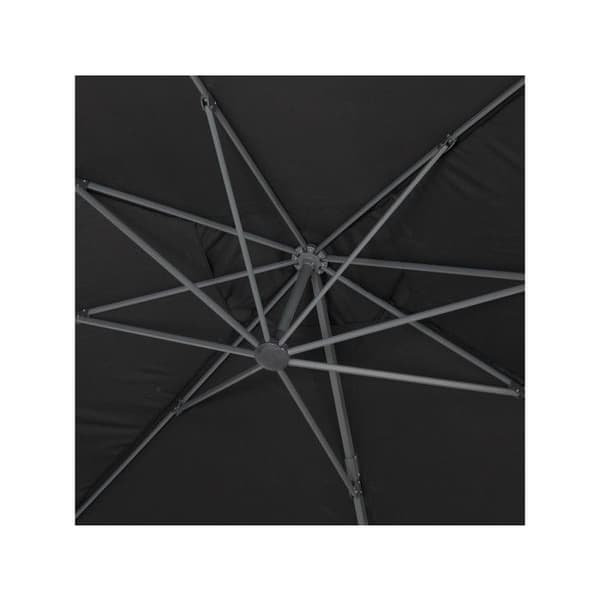 Parasol trädgård av aluminium "Sun 4" - Rektangulär - 3 x 4 m - Svart - Vikter ingår svart