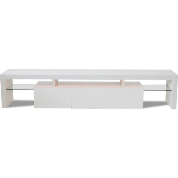 TV-möbel LED lackerad "Tina" - 187.5 x 34 x 38 cm - Vit Vit