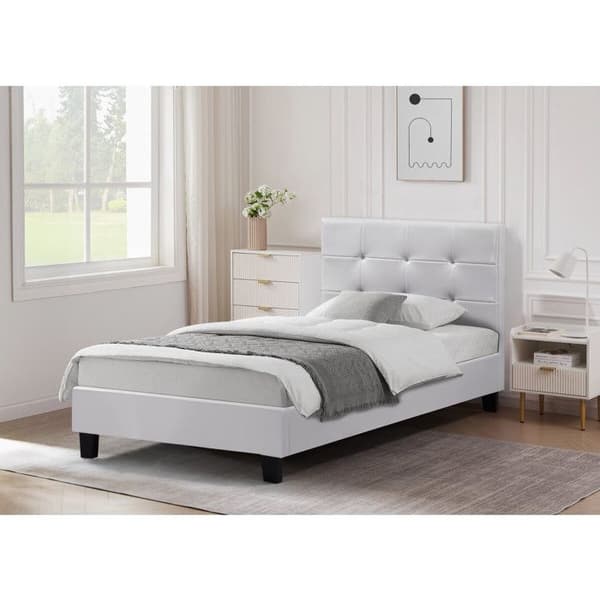 Seng i PVC "Julia" - 90 x 190 cm - Hvid Vit