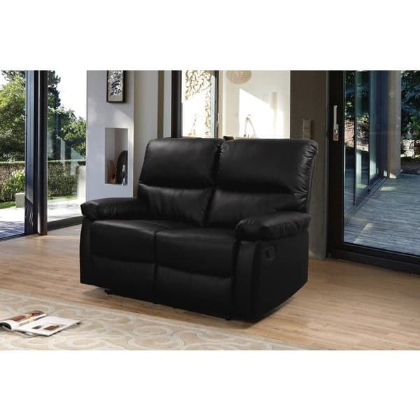 Relax sofa "Lincoln" - 147 x 89 x 103 cm - 2 pladser - Sort svart
