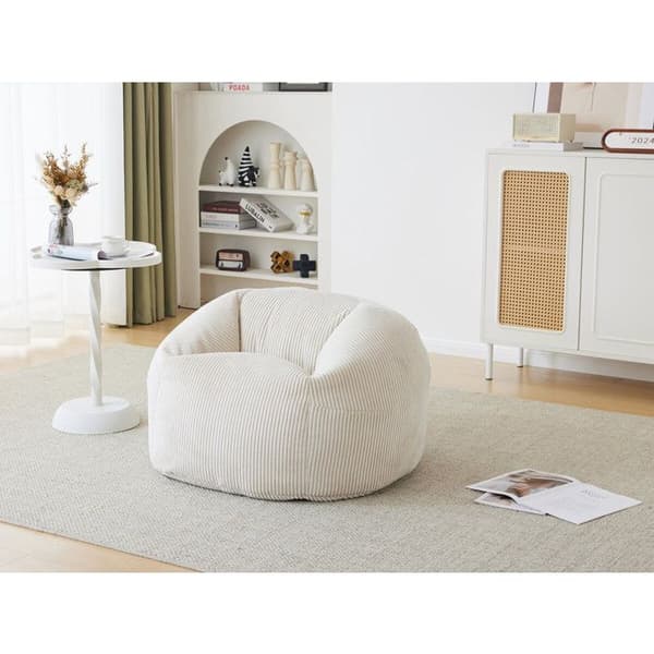 Samettinen pouf "Cusco" - 80 x 74 x 49 cm - Beige beige