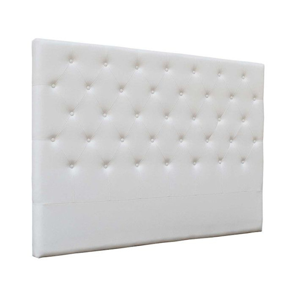 Polstrad sänggavel "Déco" - 169 cm - Vit - I PVC Vit