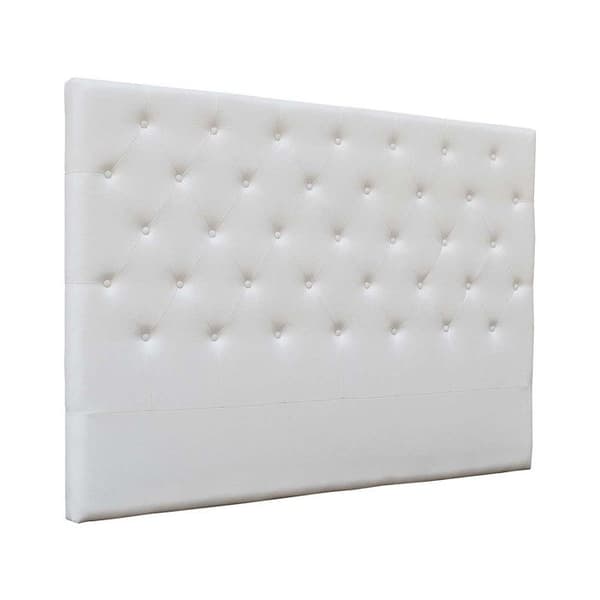 Polstret sengegavl "Dekor" - 169 cm - Hvid - I PVC Vit
