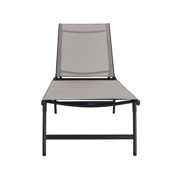Set med 2 solstolar i metall "Sublima" - 180 x 54 x 104 cm - Taupe Mol