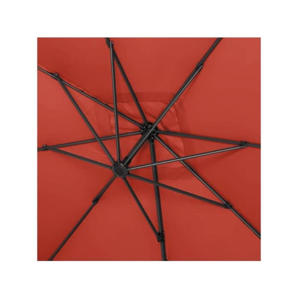 Parasol trädgård av aluminium "Sun 4" - Rektangulär - 3 x 4 m - Röd - Vikter ingår Röd