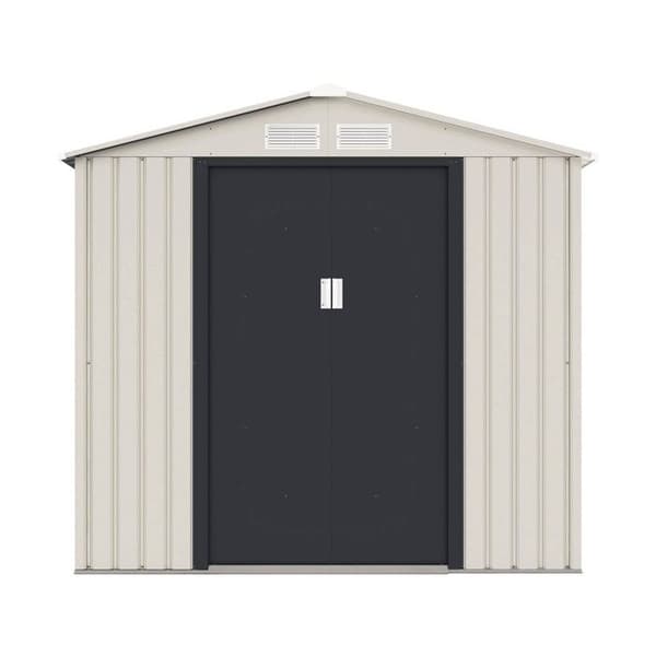 Trädgårdsbod i metall "Nebraska" - 2,71 m² - Beige/grå antracit beige