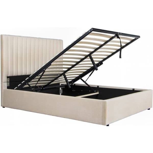 Seng med opbevaring "Mia" - 160 x 200 cm - Beige beige