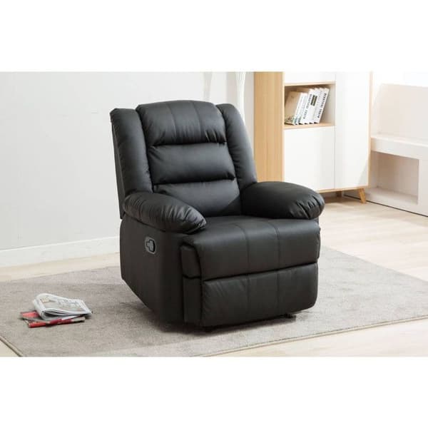 Relax stol "Buckingham" - 85 x 93 x 100 cm - Sort svart