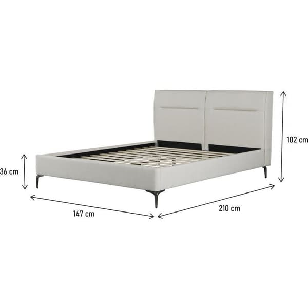 Design-kangasparivuode "Moritz" - 140 x 190 cm - Beige beige