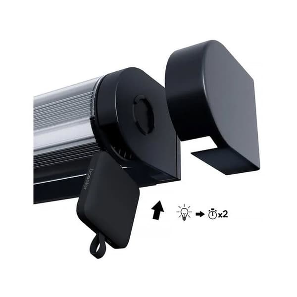 Solcellelampe og genopladelig Booster "Loma" 150 til 900 Lumen - Sort