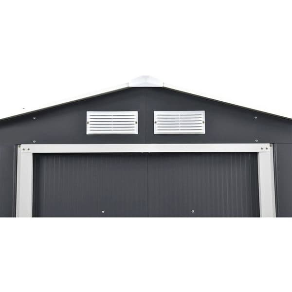 Metalldrinkhus - "Vegas" - 7.06 m² med solpaneler - Grå Grå