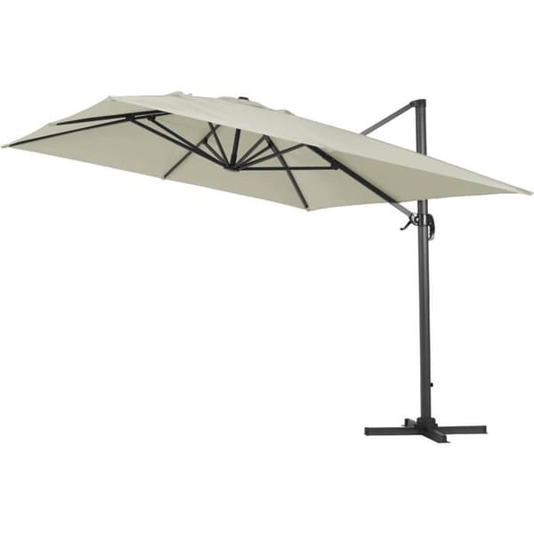 Parasol havej med alu "Sun 4" - Rektangulær - 3 x 4 m + Beskyttelseshætte - Ecru Ecru