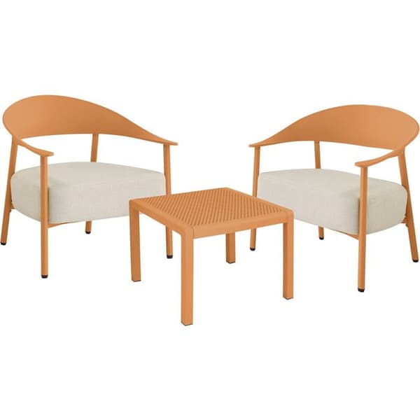 Havemøbler i metal og plastik "Céora" - 2 pladser - Orange Apelsin