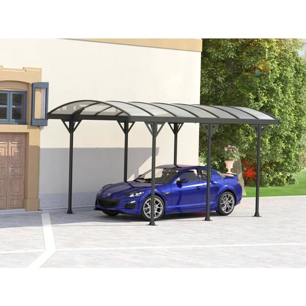 Autokatoksen "Protector" - 15m² - 5,05 x 3 x 2,3 m svart