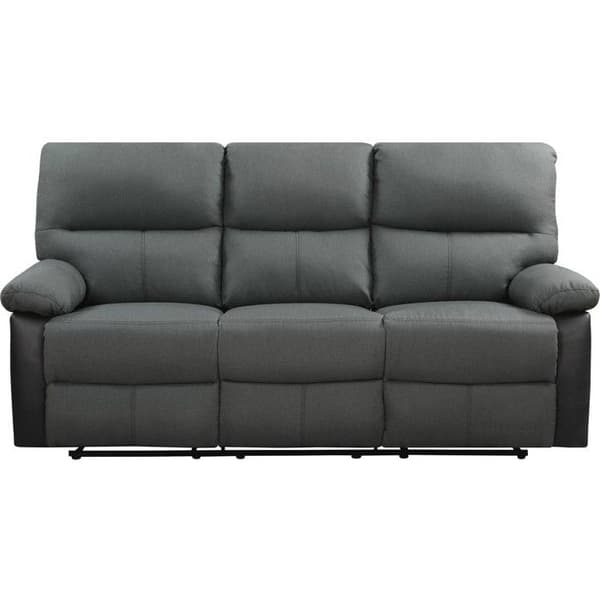 Relax sofa "Lincoln" - 3 pladser - Sort / Mørkegrå Svart/Mörkgrå