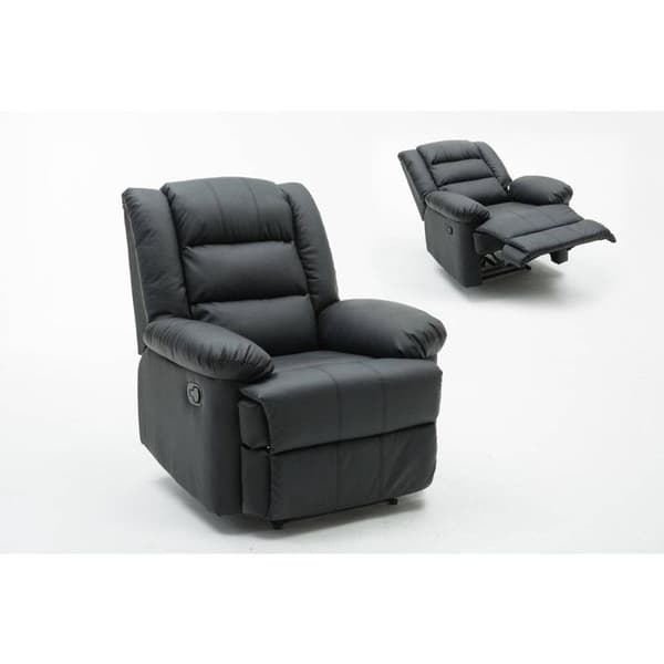 Relax stol "Buckingham" - 85 x 93 x 100 cm - Sort svart