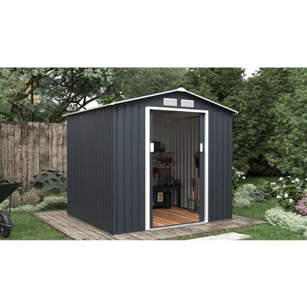 Metal havehus "Vegas" - 4,07 m² - Grå Grå
