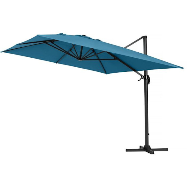 Ude parasol "Sun 4" - 3 x 4 m - Blå Blå.