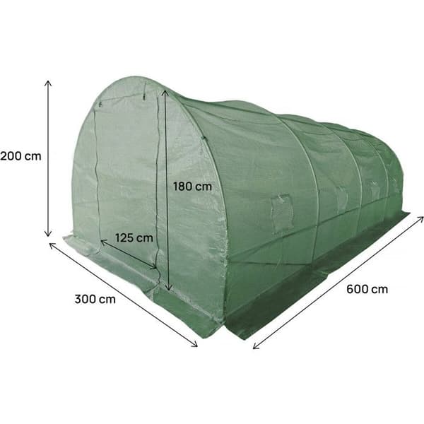 Puolikas puutarhatunnelille "Lys" - 18 m² - 130g - Vihreä