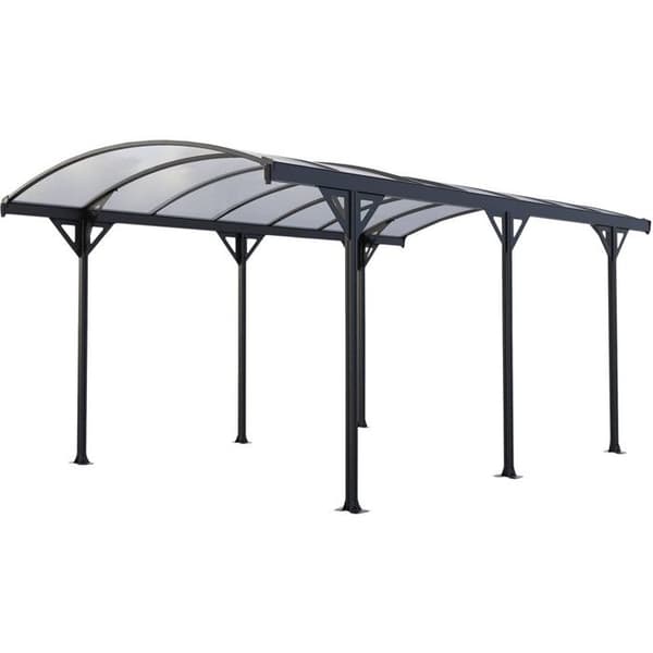 Bilport "Protector" - 15m² - 5,05 x 3 x 2,3 m svart