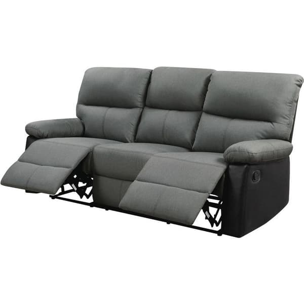 Relax sofa "Lincoln" - 3 pladser - Sort / Mørkegrå Svart/Mörkgrå