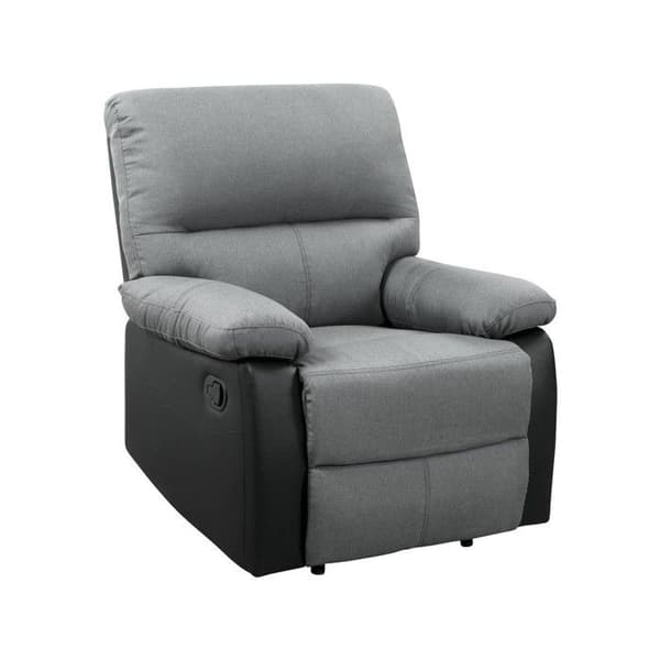 Relax stol "Lincoln" - 90 x 89 x 103 cm - Sort/Mørkegrå Svart/Mörkgrå