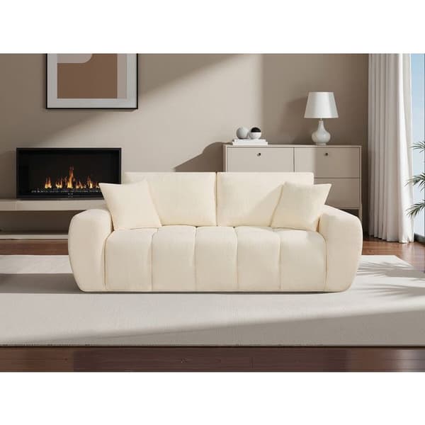 Sofa i stof i bubble-stil "Léonie" - 3 pladser - Beige beige