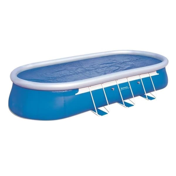 Solskydd för Fristående Pool Bestway Fast Set Oval 732x366 cm Blå