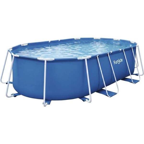 Ovalt rörformigt pool "Tina" - 4,24 x 2,50 x 1 m Blå