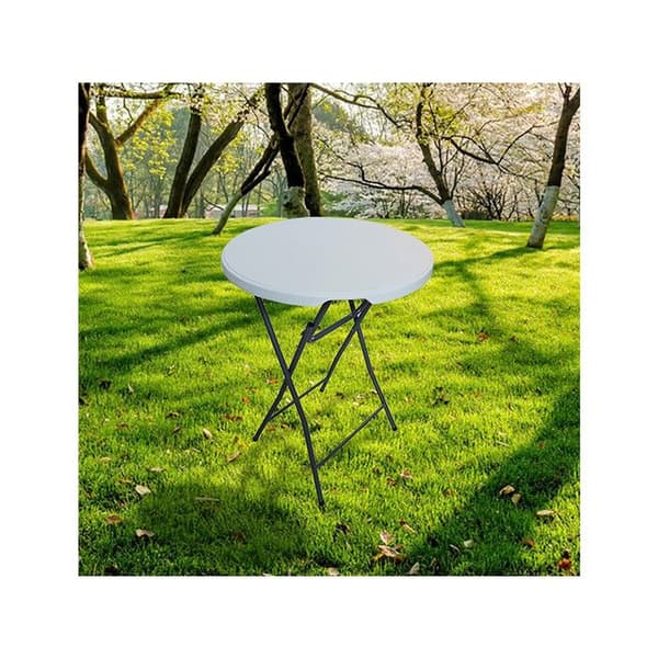 Fällbord i plast Ø 80 cm "Lili" - vit Vit